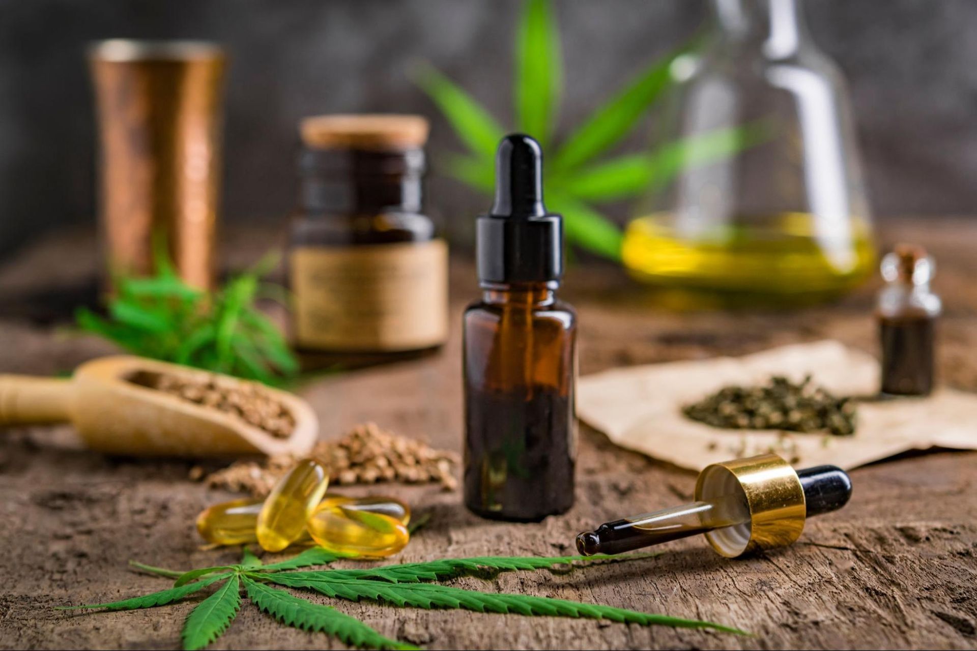a picture of different types of CBD products that can be used for social anxiety